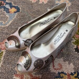 Vintage Apropos Leather Espadrilles Sz 8